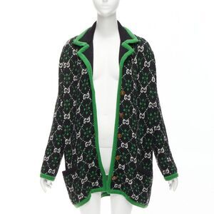 Gucci Monogram Alpaca Wool Knit Coat